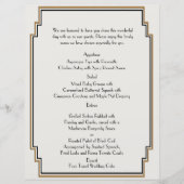 Menu Mariage Gold Posh Art Déco (Devant)