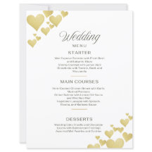 Menu Mariage Golden Heartbeat