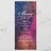 Menu mariage Gorgeous Galaxy Nebula Constellations (Devant)