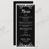 Menu Mariage gothique Halloween (Devant / Derrière)