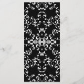 Menu Mariage gothique noir et blanc (Dos)