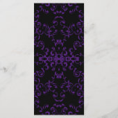 Menu Mariage gothique noir violet (Dos)