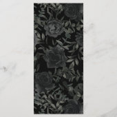 Menu Mariage gothique Rose blanc et noir (Dos)