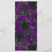 Menu Mariage gothique Rose violet et noir (Dos)