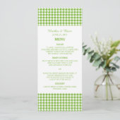 Menu Mariage Green Houndstooth (Debout devant)