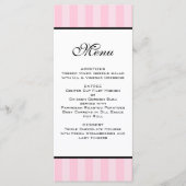 Menu Mariage Grilles roses (Devant)