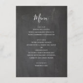 Menu Mariage gris tableau noir. Tableau simple moderne (Devant)