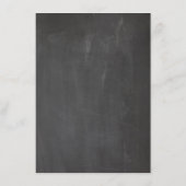 Menu Mariage gris tableau noir. Tableau simple moderne (Dos)