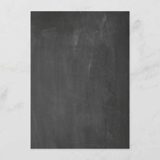 Menu Mariage gris tableau noir. Tableau simple moderne (Dos)