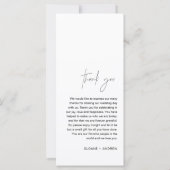 Menu Mariage HARLOW, minimaliste 4x9 (Dos)