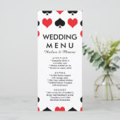 Menu Mariage Hearts Spades Casino (Debout devant)