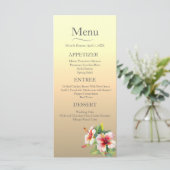 Menu Mariage Hibiscus moderne (Debout devant)