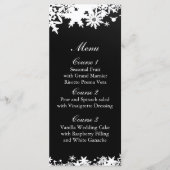 Menu Mariage hivernal aux flocons noirs (Devant)