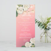 Menu mariage Hydrangeas Fleurs Chaînes Lumières Ro (Debout devant)