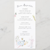 Menu Mariage Illustré Coloré Fantaisiste (Devant)