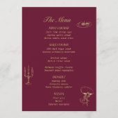 Menu Mariage illustré de la Chartreuse de Bourgogn (Devant)