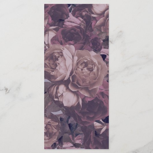 Menu Mariage Imaginaire violet (Dos)