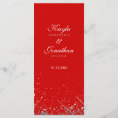 Menu Mariage incendie et glace | Roses d'argent ro (Dos)