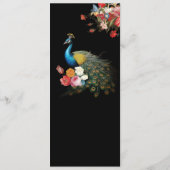 Menu Mariage indien Hindu Peacock Floral (Dos)