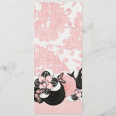 Menu Mariage Inséparable Pink Damask (Dos)