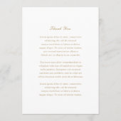 Menu Mariage intemporel or traditionnel (Dos)