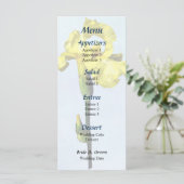 Menu Mariage iris et bourgeon jaune (Debout devant)