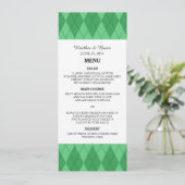 Menu Mariage Jacquard vert (Debout devant)
