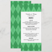 Menu Mariage Jacquard vert (Devant / Derrière)