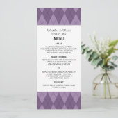 Menu Mariage Jacquard violet (Debout devant)
