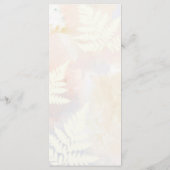 Menu Mariage Jardin rose rose pâle (Dos)