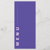 Menu Mariage Jaune violet Joli Fleur sauvage (Dos)