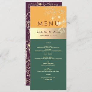 Menu Mariage Jewel Tones