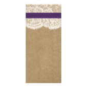 Menu Mariage Kraft, dentelle et tournesol (Dos)