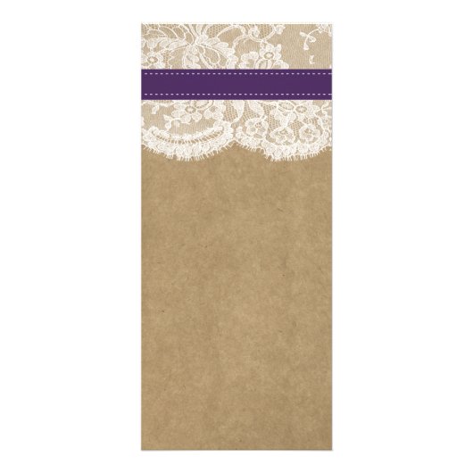 Menu Mariage Kraft, dentelle et tournesol (Dos)