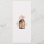 Menu Mariage Lanterne Florale Aquarelle Rustique (Dos)