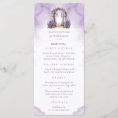 Menu Mariage Lavande de jardin personnalisé (Devant)