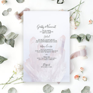 Menu Mariage Lavande Lumière Purple Crystals
