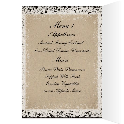 Menu Mariage le plus populaire (Intérieur (Gauche))
