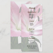 Menu Mariage Lily et Bud (Devant / Derrière)