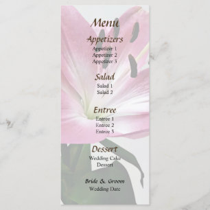 Menu Mariage Lily et Bud