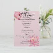 Menu Mariage Lotus Rose (Debout devant)