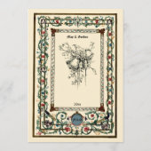 Menu Mariage lumineux vintage "médiéval" (Dos)