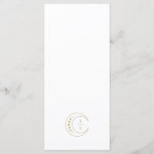 Menu Mariage Lune Céleste Dorée (Dos)