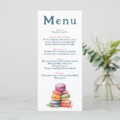 Menu Mariage Macaron français moderne (Debout devant)