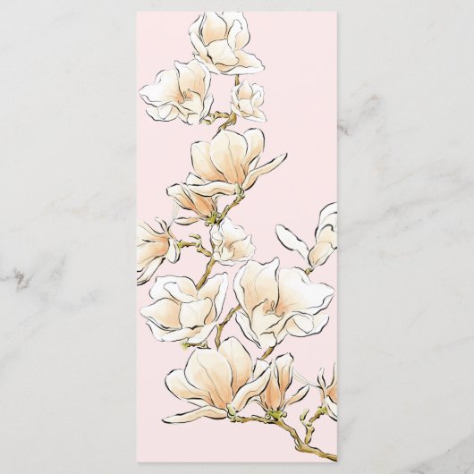 Menu Mariage Magnolia Gold Table Setting (Dos)