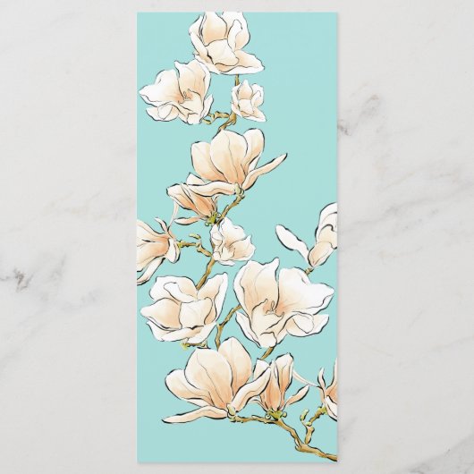 Menu Mariage Magnolia Gold Table Setting (Dos)