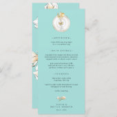 Menu Mariage Magnolia Gold Table Setting (Devant / Derrière)