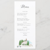 Menu Mariage Maison Aquarelle Italienne   (Devant)