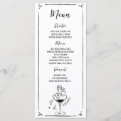 Menu Mariage manuscrit à la main Cherub (Devant)