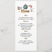 Menu Mariage manuscrit Whimsical Funky Decor (Devant)